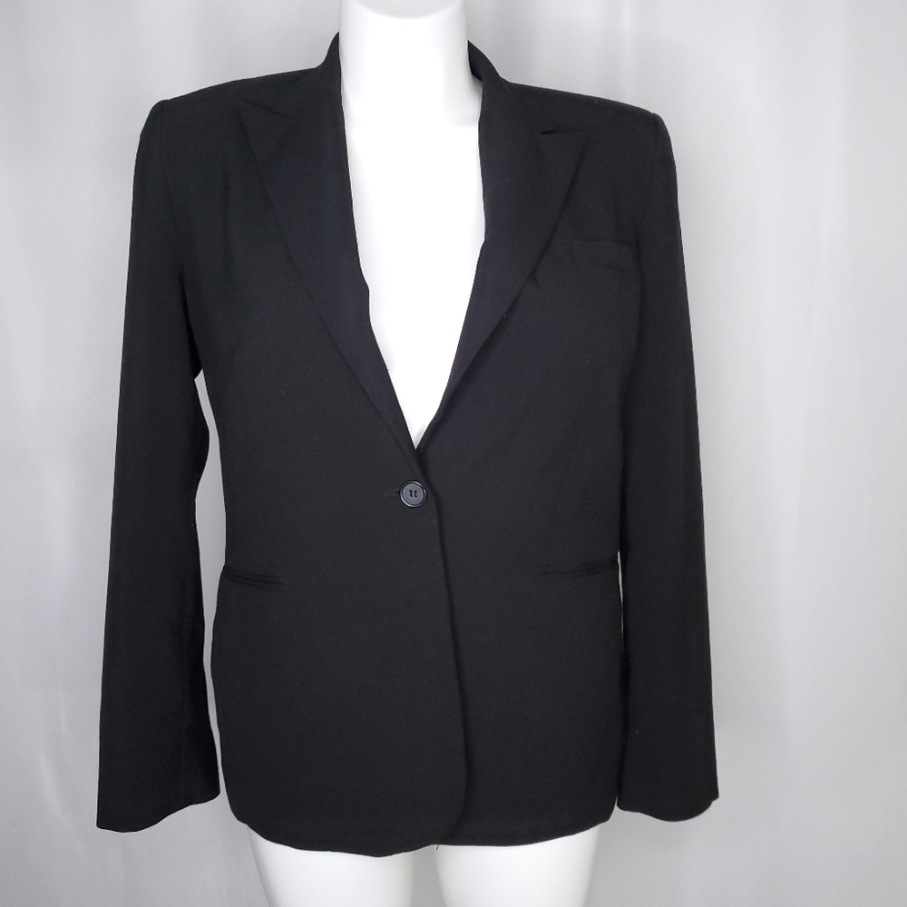 Calvin Klein black single button blazer jacket 14